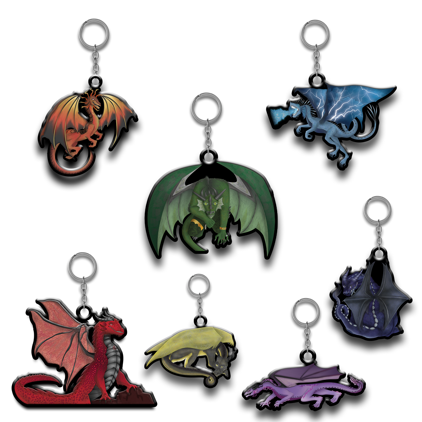 7 Deadly Dragon Keychains | Sets image 1