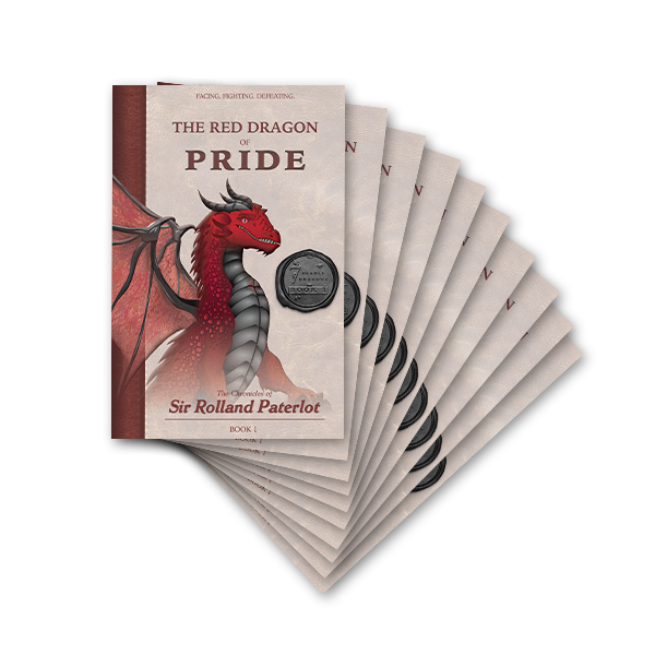 The Red Dragon of Pride | Pack of 10 | Black & White
