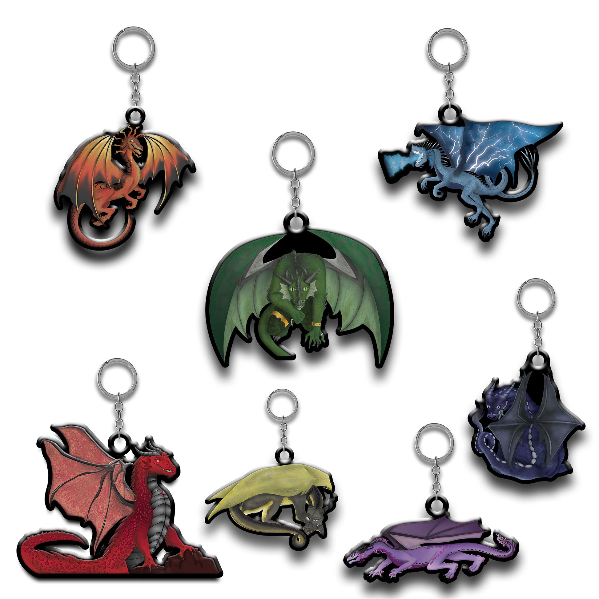 7 Deadly Dragon Keychains | Sets image 1